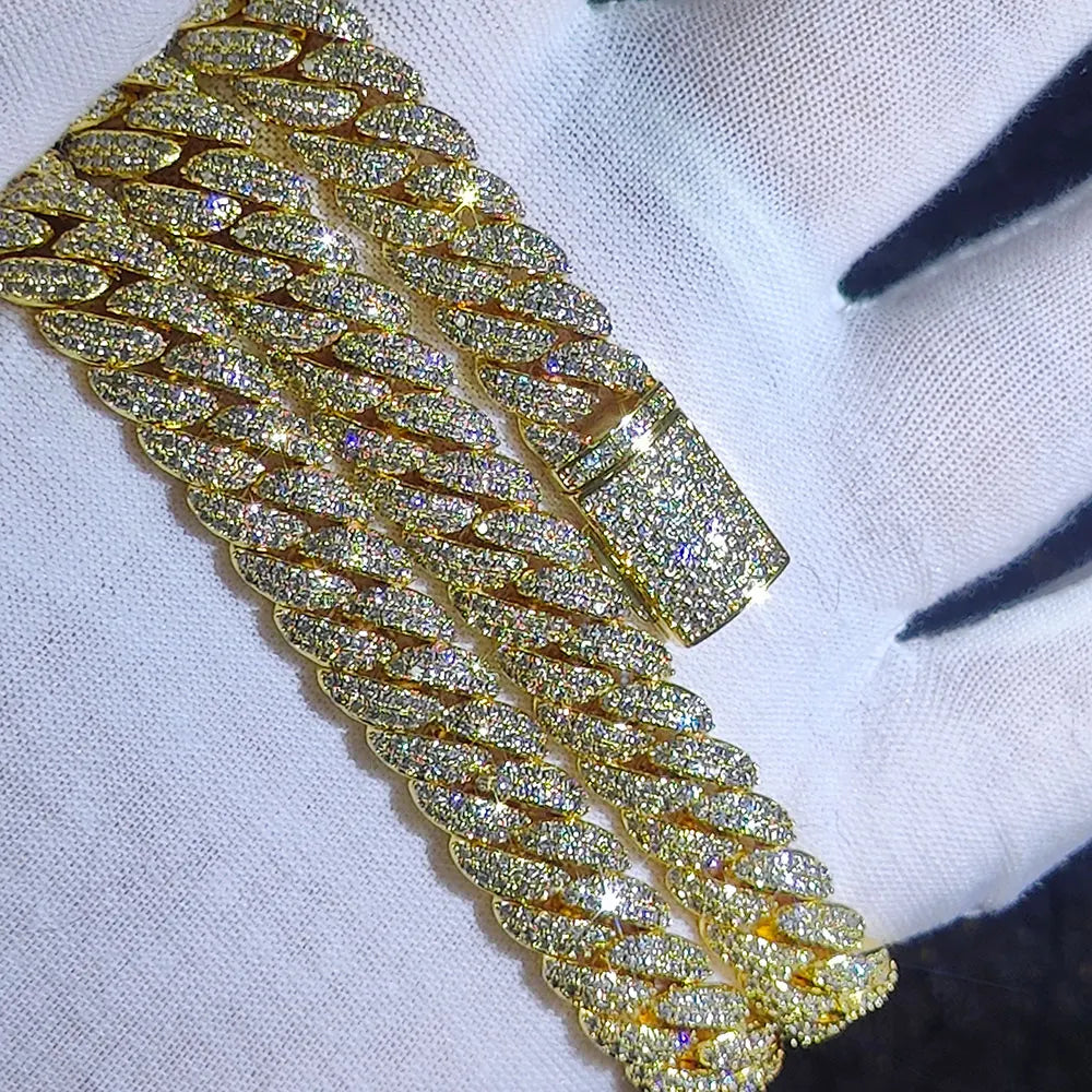 Collier & Bracelet Maille Royale – Finition Or 18K & Argent Rhodié